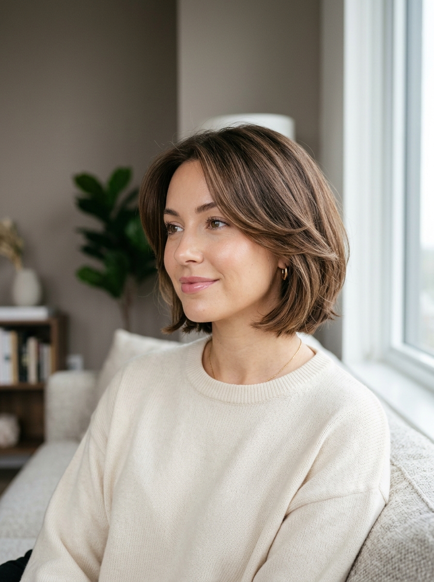 Soft Layered Bob als Gestufter Bob Inspiration 2026